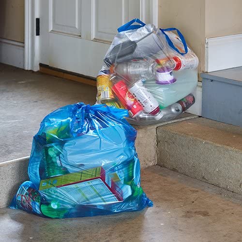Blue, Kitchen Drawstring, 13 Gallon, 60 Coun Hefty Recycling Trash/Garbage Bags